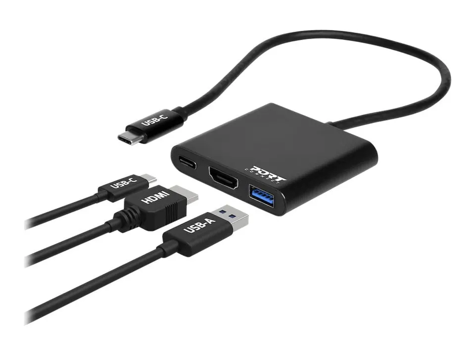 port-connect-mini-station-d-accueil-usb-c-hdmi-4k-60w-3-ports image 1