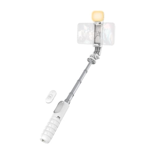 t-nb-influence-pro-mini-perche-selfie-bluetooth-2-en-1-blanche-led image 1