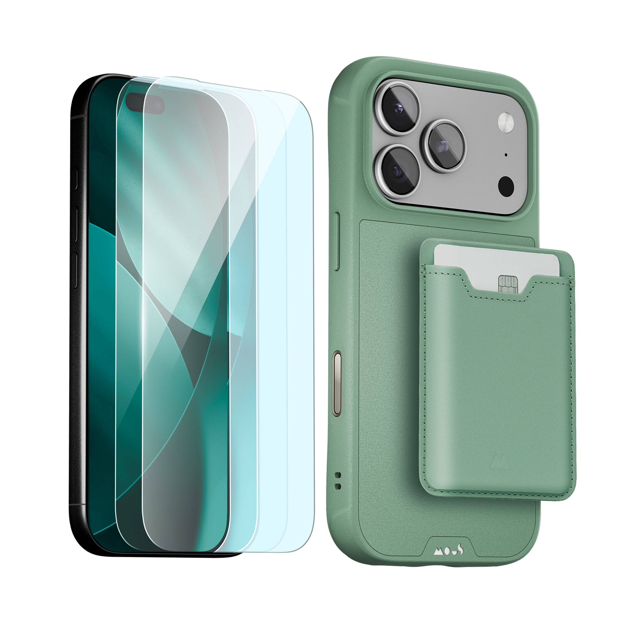 mous-apple-starter-kit-coque-limitless-sage-prot-ge-cran-pour-iphone-17 image 4