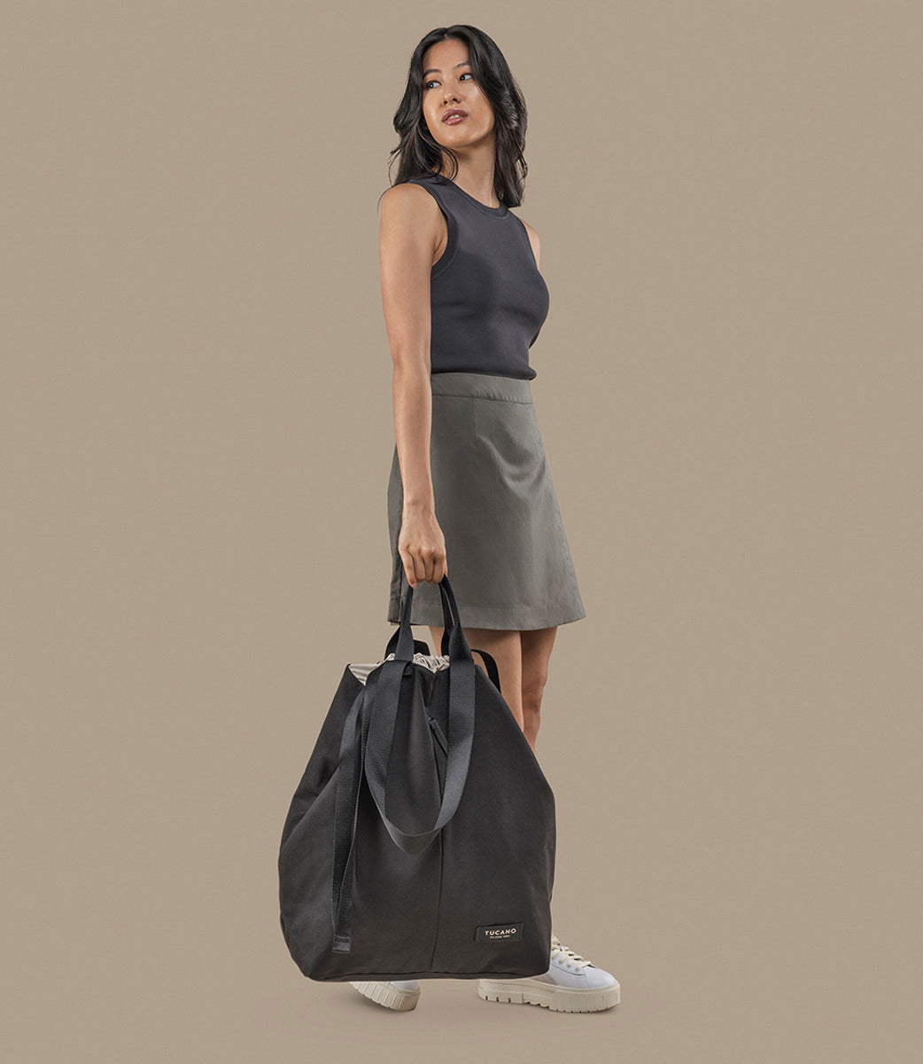 tucano-carry-vertical-large-sac-week-end-toile-21-litres-pochette image 2