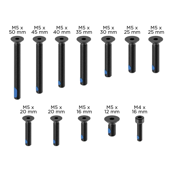 quad-lock-remplacement-jeu-de-vis-pro-noir image 1