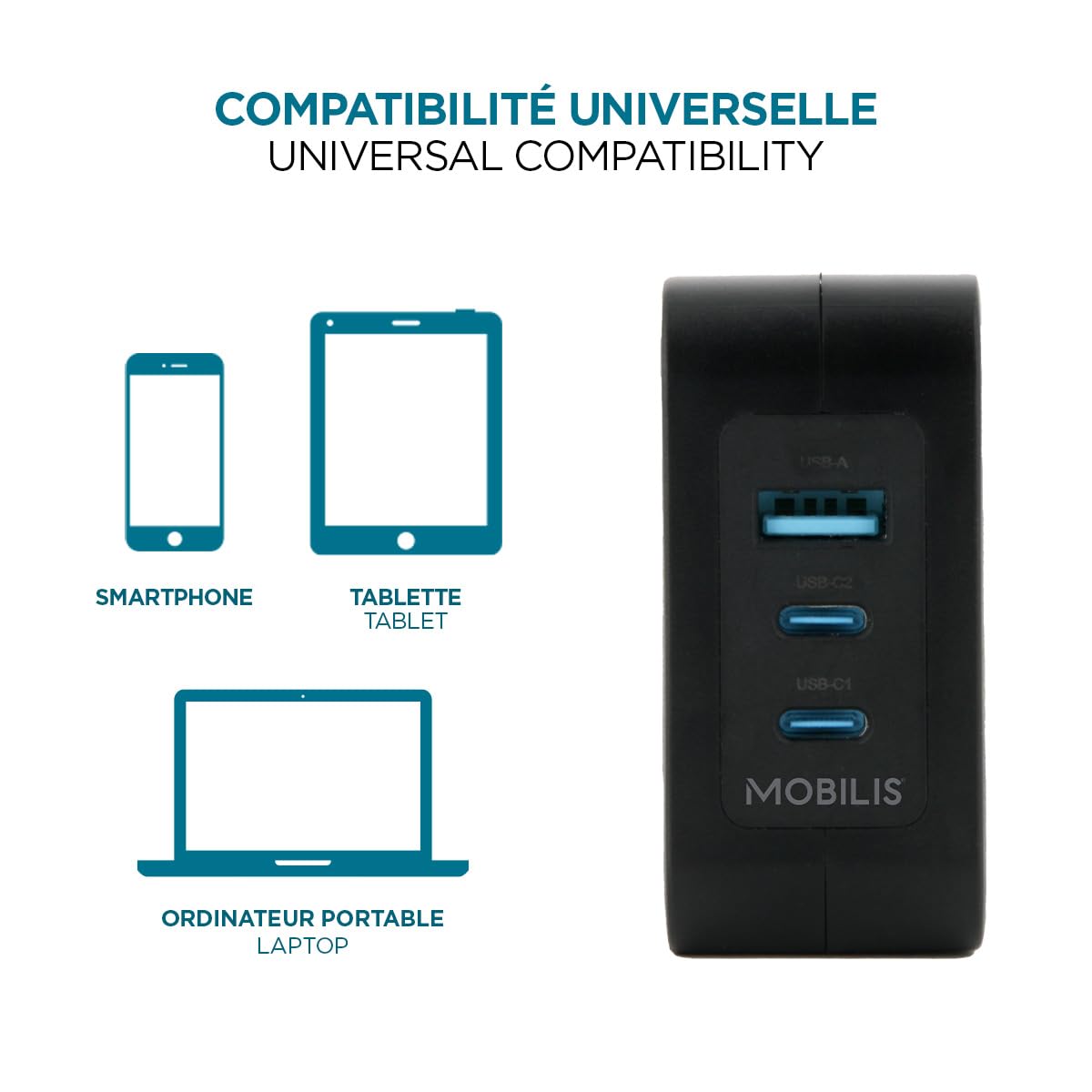 mobilis-chargeur-secteur-gan-100w-2-usb-c-1-usb-a-avec-c-ble-2m image 4
