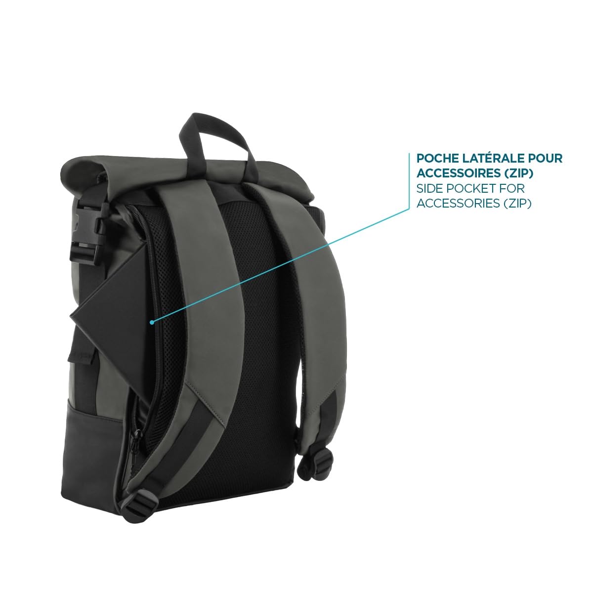 mobilis-sac-dos-rolltop-25l-pc-14-16-d-perlant-gris-noir image 3