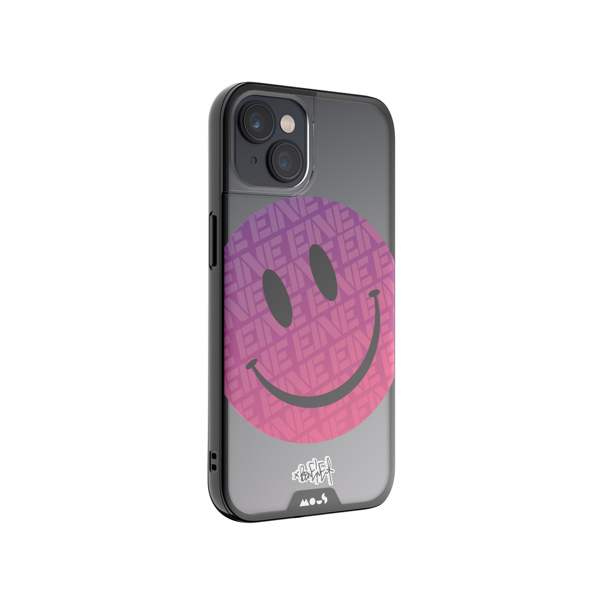 mous-pink-smiley-protective-phone-case-ben-eine-violet image 3