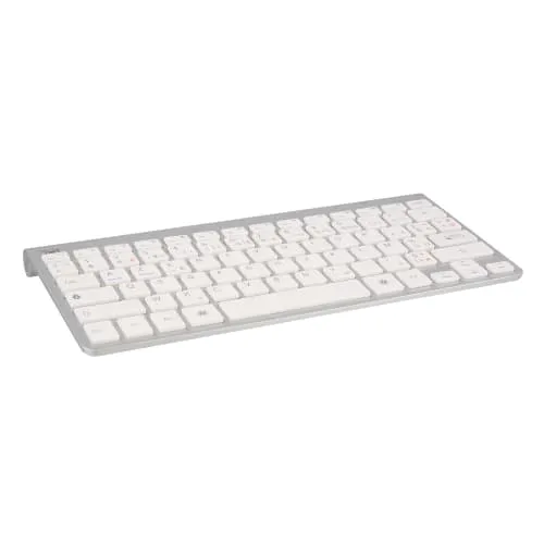 t-nb-clavier-bluetooth-3-0-universel-compact-78-touches-aluminium-blanc image 1