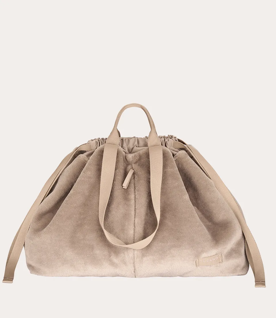 tucano-carry-fur-large-sac-de-week-end-en-fausse-fourrure-douce image 1