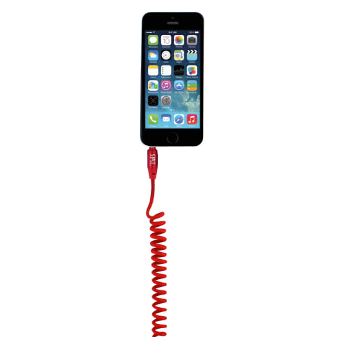 t-nb-c-ble-audio-jack-3-5-mm-twist-m-le-m-le-extensible-jusqu-1-8-m-rouge image 1