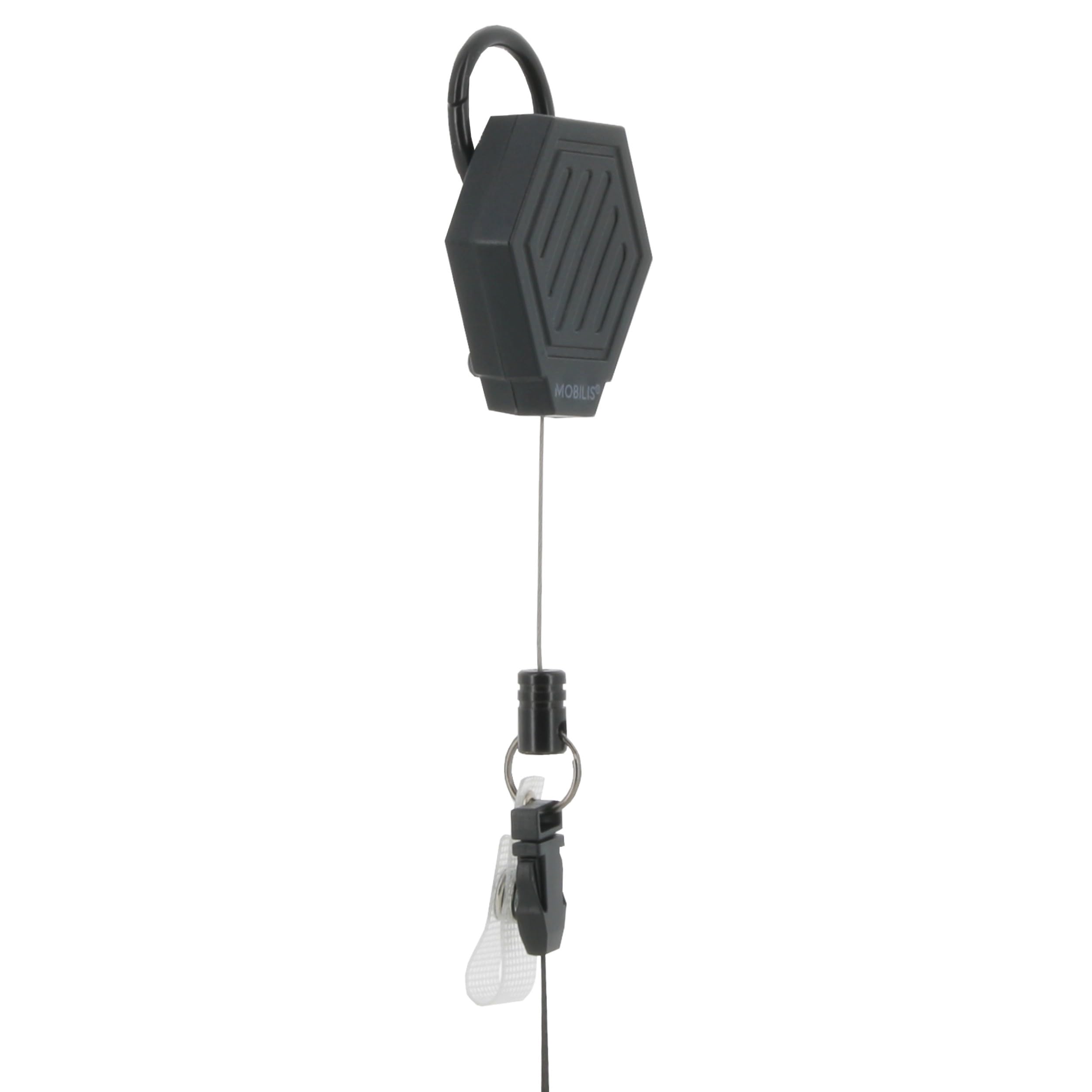 mobilis-t-series-c-ble-r-tractable-80-cm-avec-mousqueton-et-clip-ceinture image 1