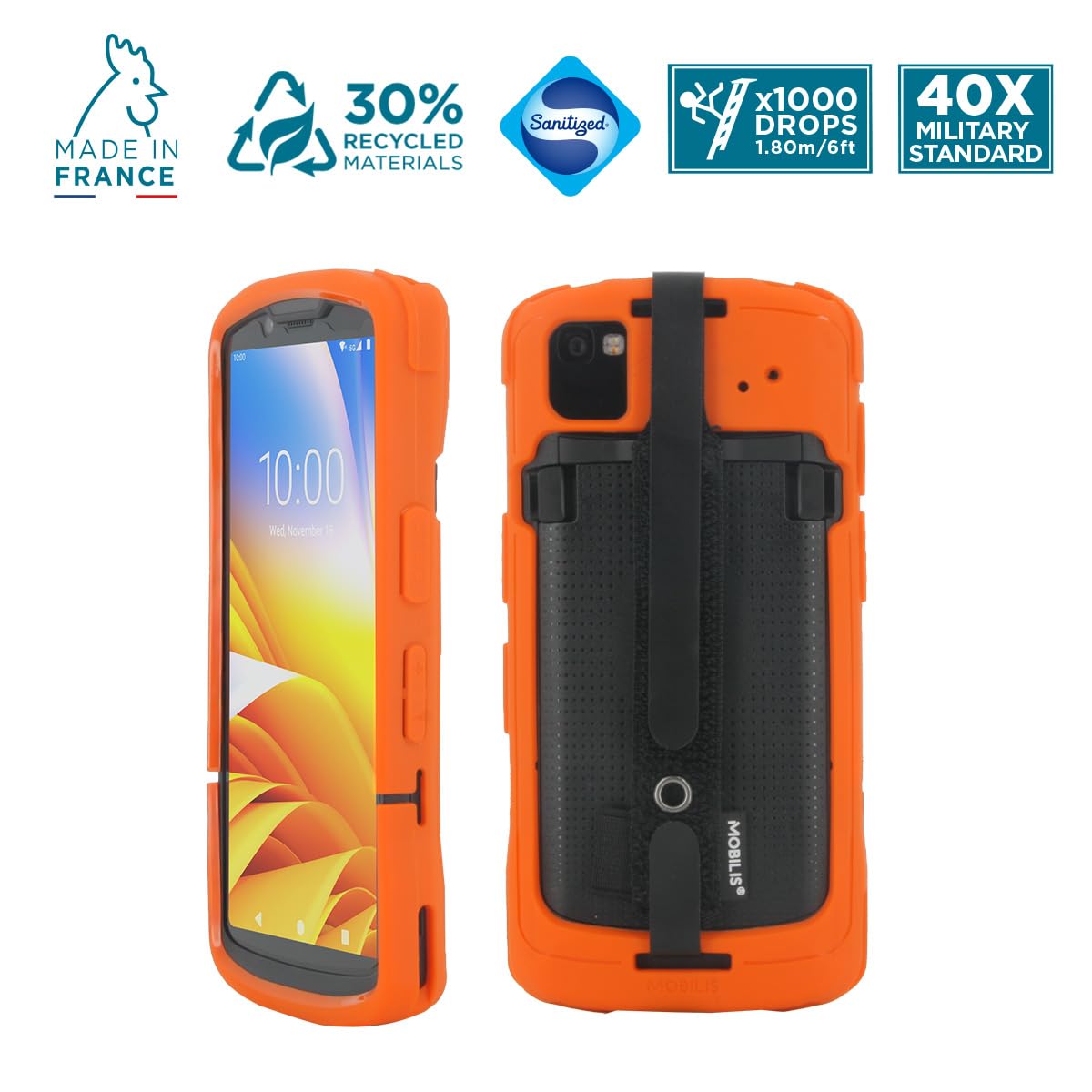 mobilis-coque-pour-zebra-tc53e-tc53-tc58-dragonne-haute-visibilit image 2