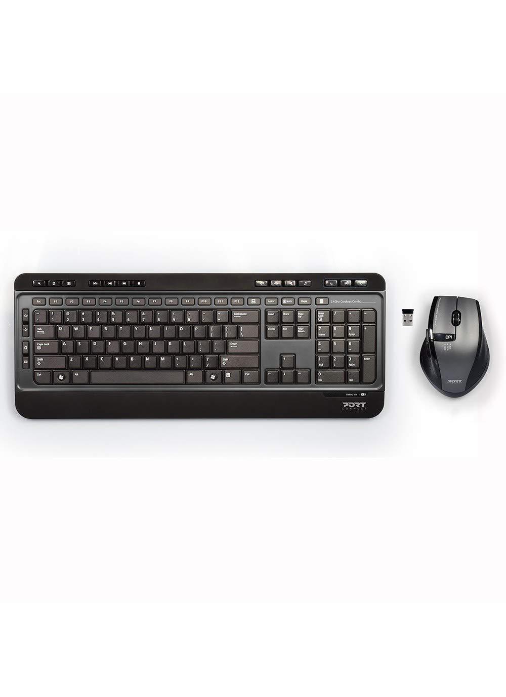 port-designs-port-connect-pack-clavier-souris-sans-fil-2-4-ghz-silencieux-uk image 8