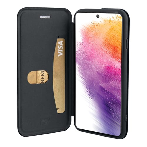t-nb-tui-folio-premium-pour-samsung-galaxy-a73-simili-cuir-noir-fermeture-aimant image 1