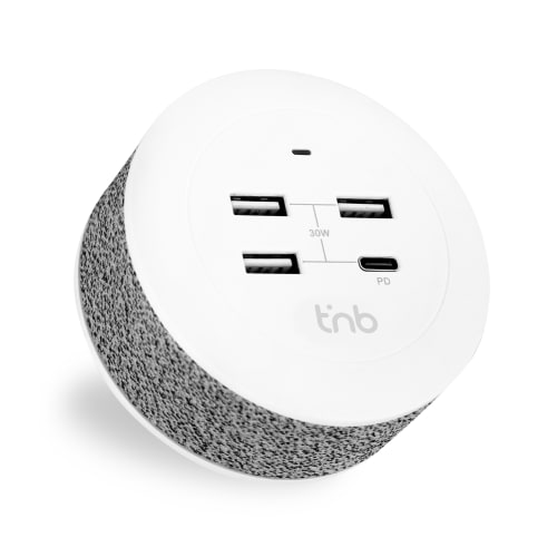 t-nb-iconiq-station-de-charge-3x-usb-a-1x-usb-c-30w-fabric image 1