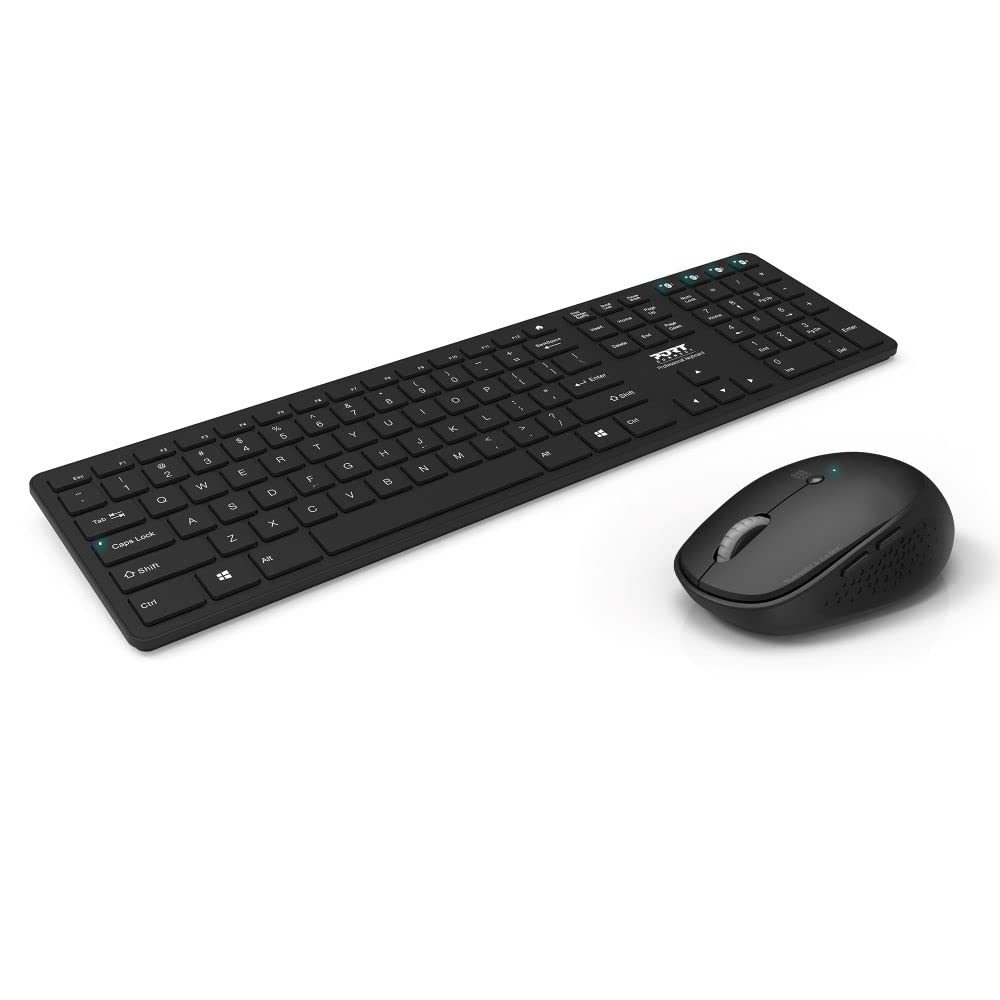 port-connect-milano-ii-pack-clavier-souris-usb-filaire-1000-dpi-noir image 5