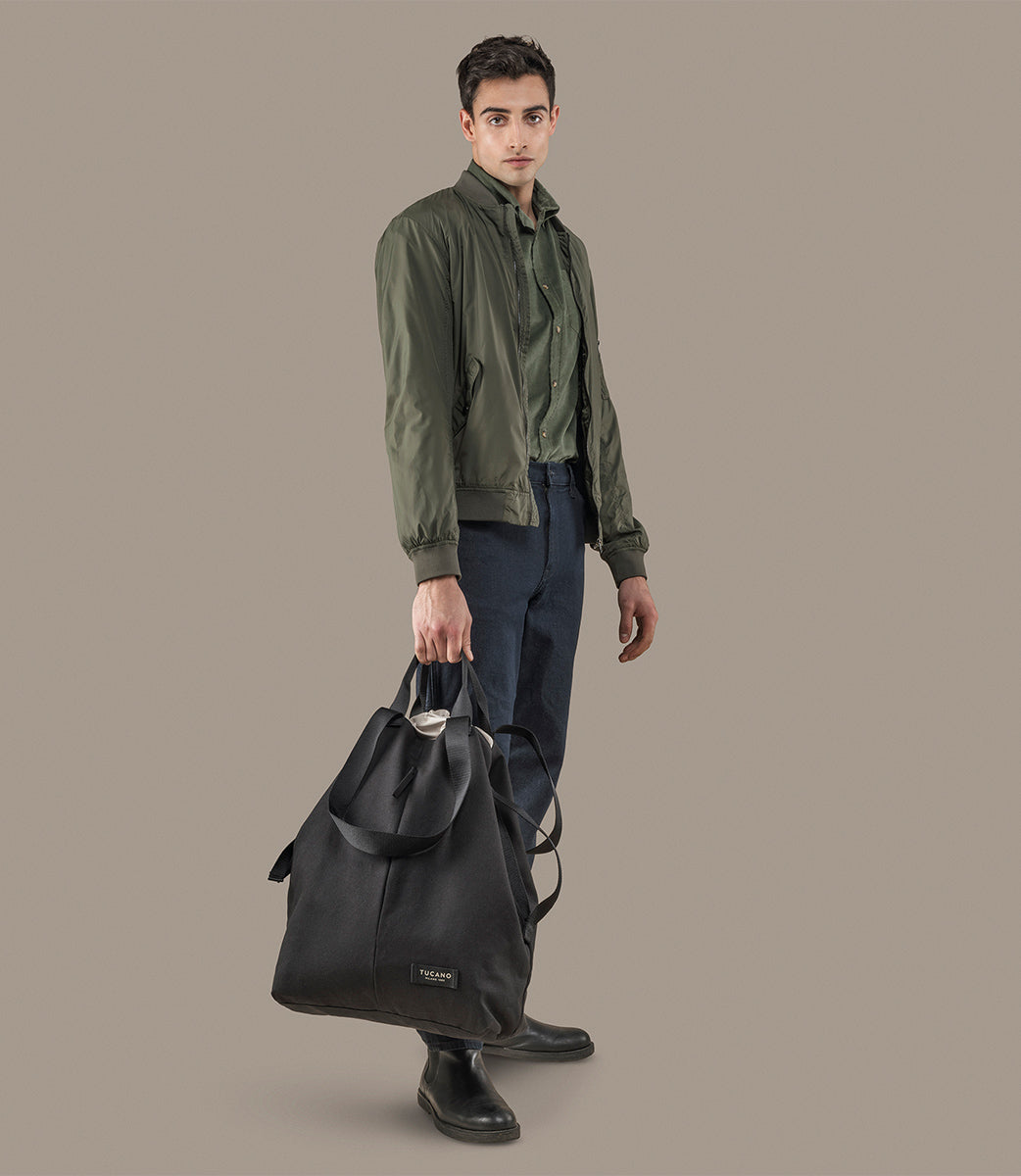tucano-carry-vertical-large-sac-week-end-toile-21-litres-pochette image 8