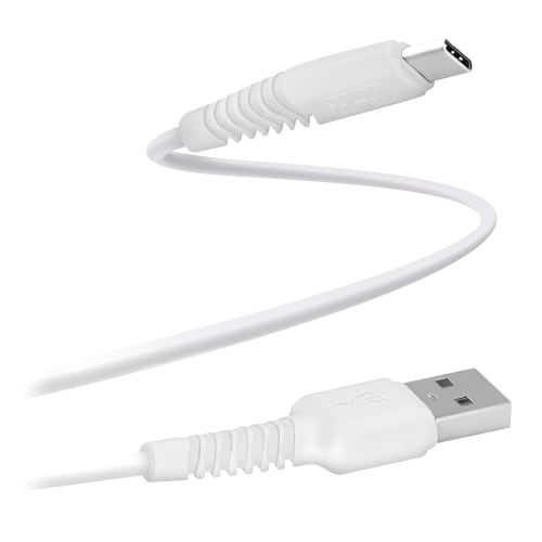 t-nb-c-ble-usb-a-vers-usb-c-1m-connecteurs-renforc-s-blanc image 1