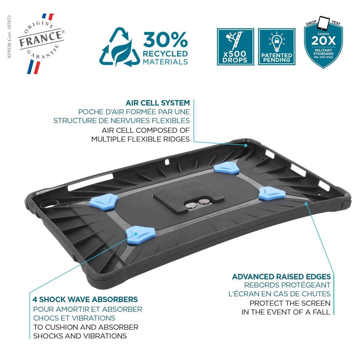 mobilis-protech-coque-renforc-e-galaxy-tab-a9-11-sm-x210-sm-x216-tr-pied-patte-3 image 3