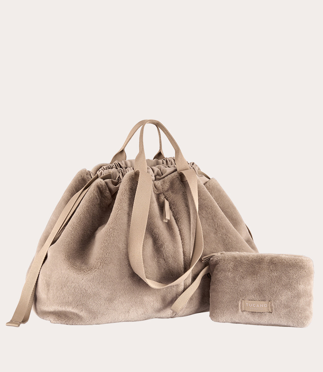 tucano-carry-fur-large-sac-de-week-end-en-fausse-fourrure-douce image 5