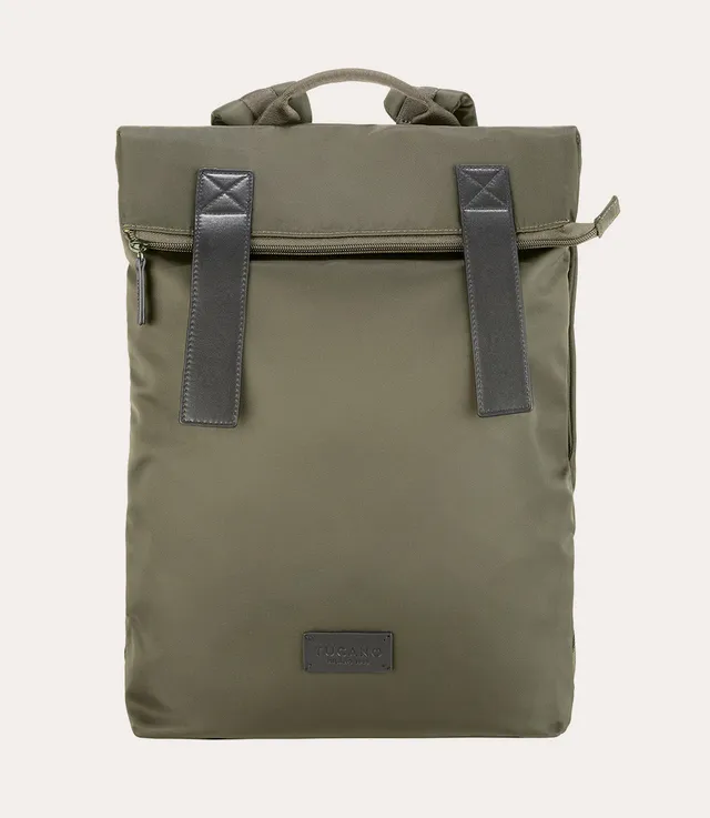 tucano-fold-backpack-sac-dos-15-6-macbook-16-nylon-recycl-et-cuir image 1