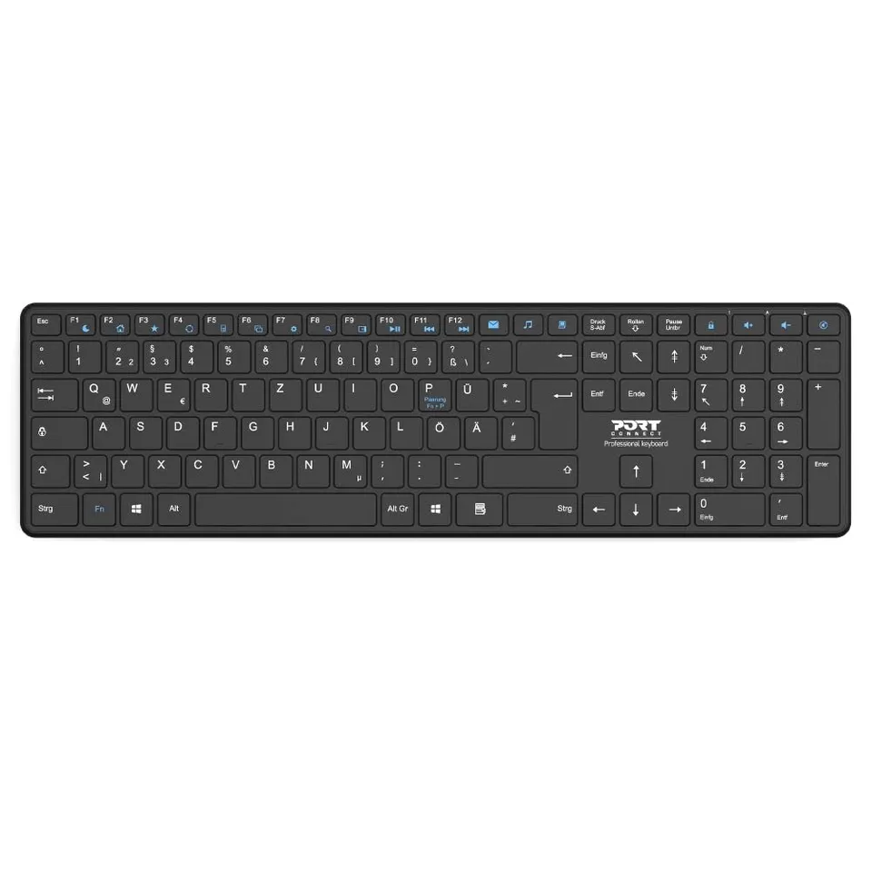 port-designs-port-connect-clavier-bluetooth-rechargeable-usb-c-bureau-noir-de image 1