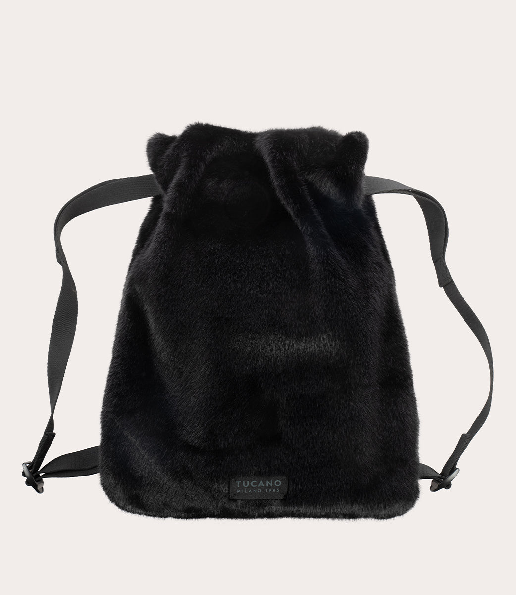tucano-nina-fur-backpack-sac-dos-en-fausse-fourrure-fermeture-cordon-45 image 1