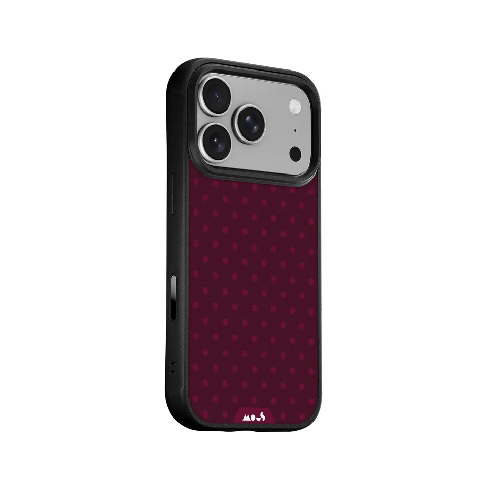 mous-bordeaux-polka-dots-coque-de-protection-t-l-phone-magsafe image 1