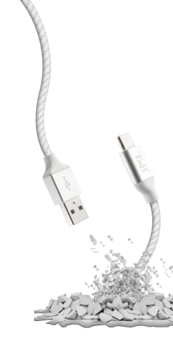 t-nb-xtremwork-c-ble-usb-a-vers-usb-c-2-m-blanc-nylon-tress image 1