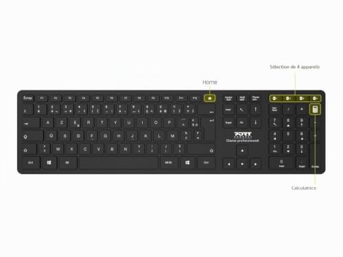 port-connect-executive-slim-clavier-bluetooth-5-0-azerty-noir image 7