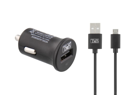 t-nb-chargeur-allume-cigare-1x-usb-a-6w-avec-c-ble-micro-usb-1-m image 1