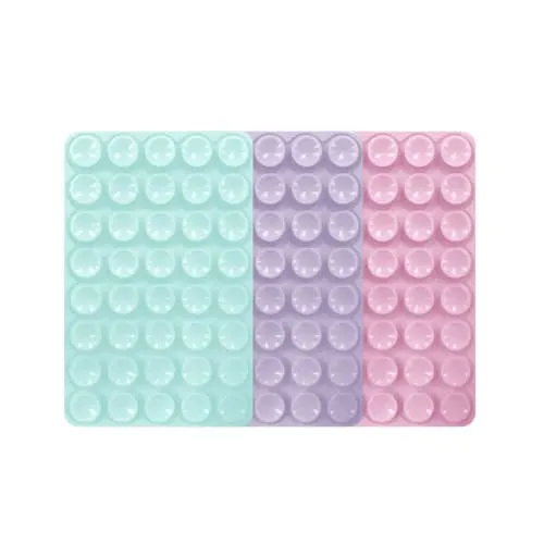 t-nb-lot-de-3-supports-smartphone-ventouse-silicone-lavande-rose-turquoise image 1