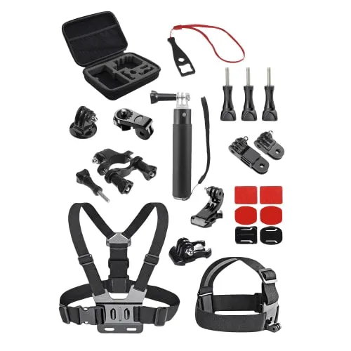 t-nb-pack-23-accessoires-universels-pour-cam-ra-sport-avec-fixations-et-rangemen image 1