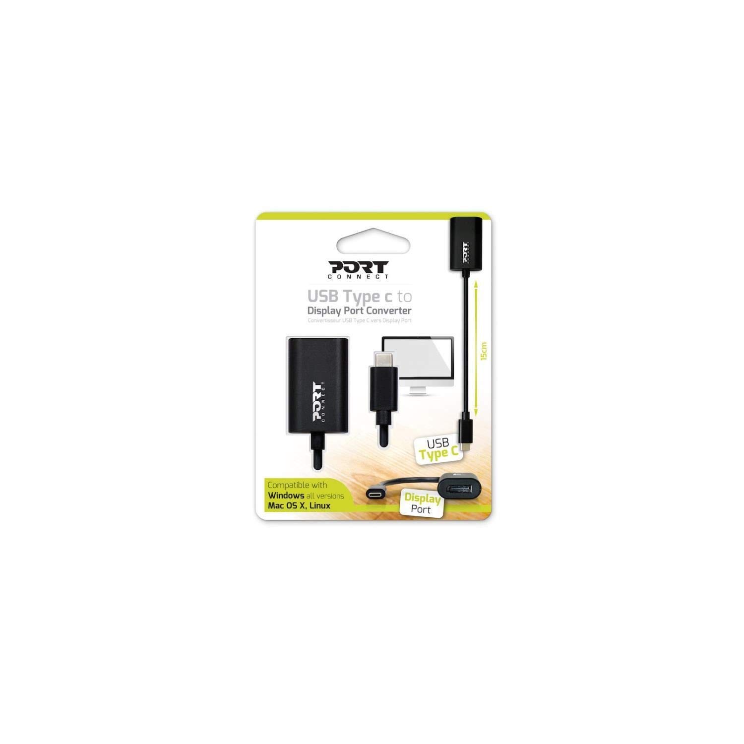 port-designs-port-connect-convertisseur-usb-c-vers-displayport-4k-60hz-15-cm image 4