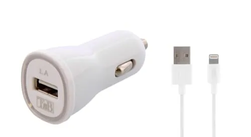 t-nb-pack-voiture-chargeur-allume-cigare-usb-a-5w-c-ble-lightning-1m image 1