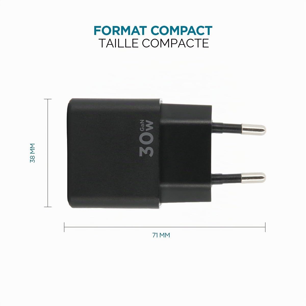 mobilis-t-series-chargeur-secteur-30w-gan-usb-c-usb-a image 5