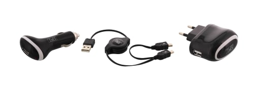 t-nb-pack-chargeur-secteur-allume-cigare-usb-a-5w-c-ble-r-tractable-mini-usb image 1