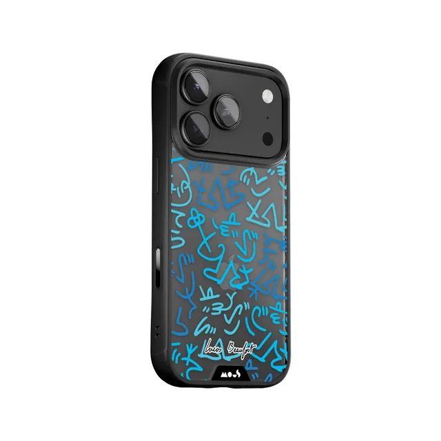 mous-collabs-coque-protectrice-lucas-beaufort-bleue-iphone-12-12-mini-12-pro image 1