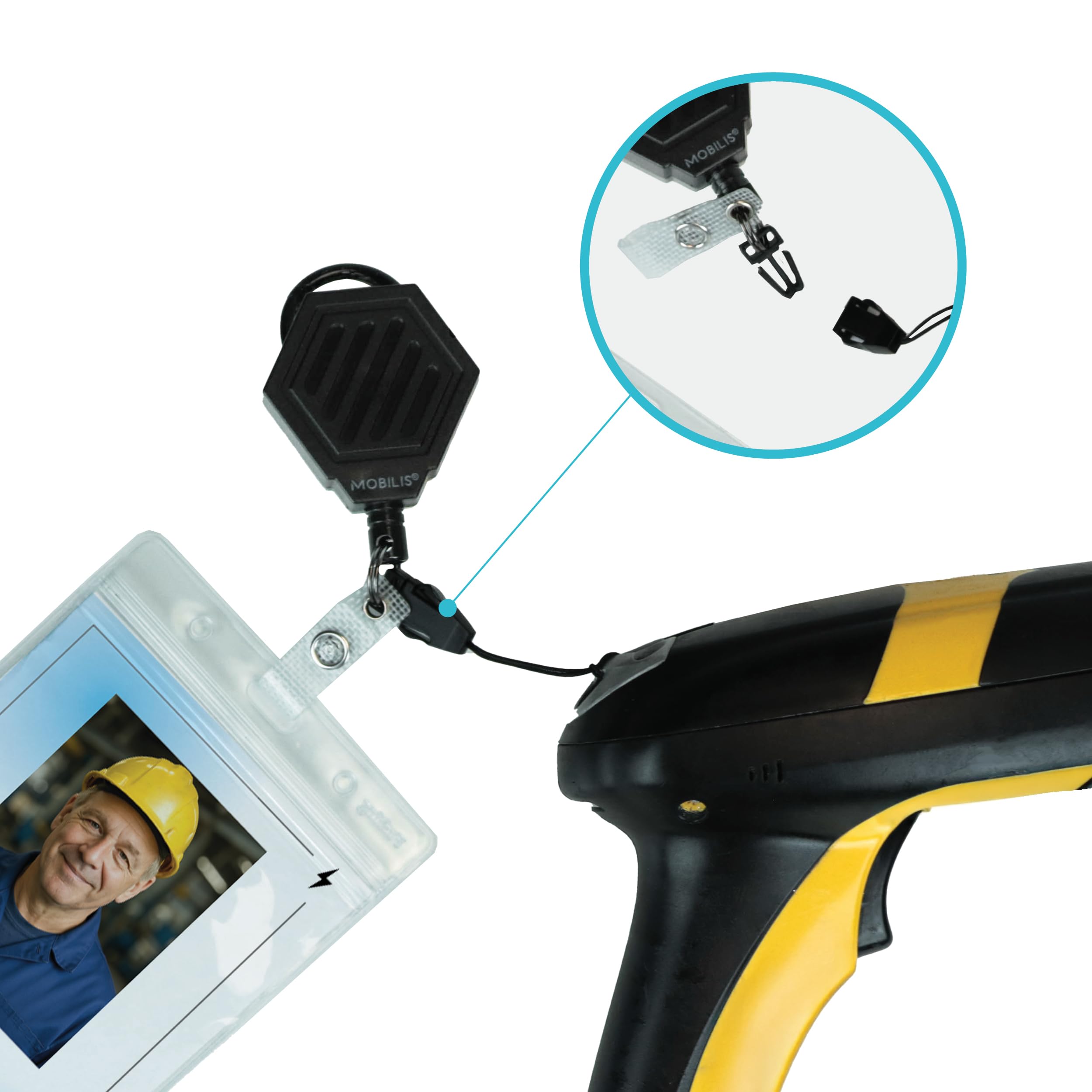 mobilis-t-series-c-ble-r-tractable-80-cm-avec-mousqueton-et-clip-ceinture image 5