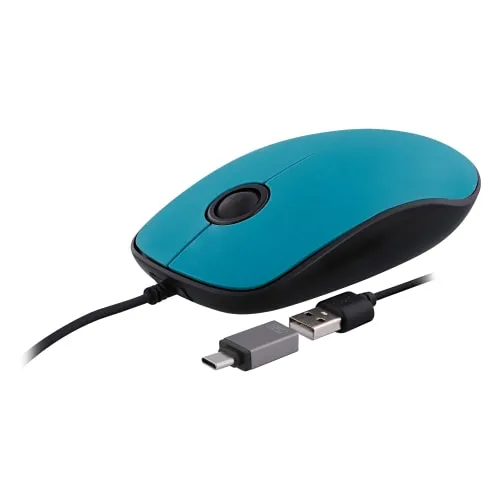 t-nb-sunset-souris-filaire-usb-a-usb-c-bleu image 1