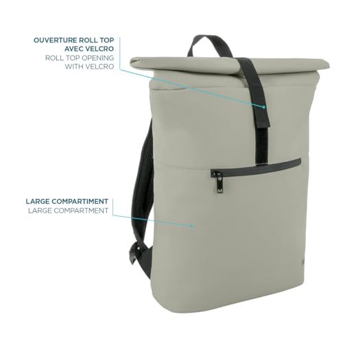 mobilis-origine-sac-dos-urbain-roll-top-16l-pour-pc-14-16-gris-mineral-d-perlant image 8