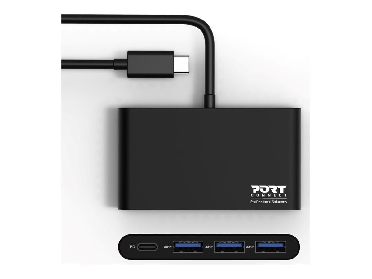 port-designs-port-connect-hub-usb-4-ports-3x-usb-a-3-0-1x-usb-c-5-gb-s image 6