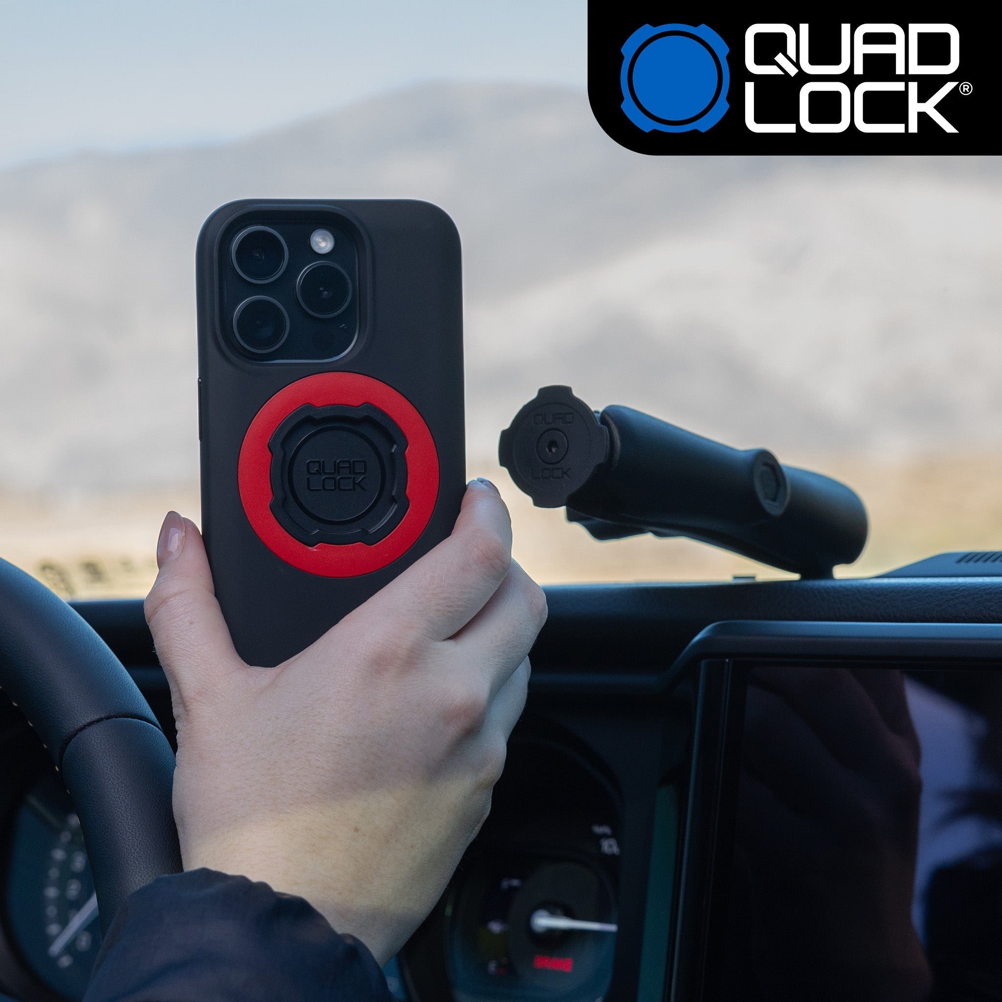 quad-lock-adaptateur-boule-top-cap-kit-voiture-iphone image 2
