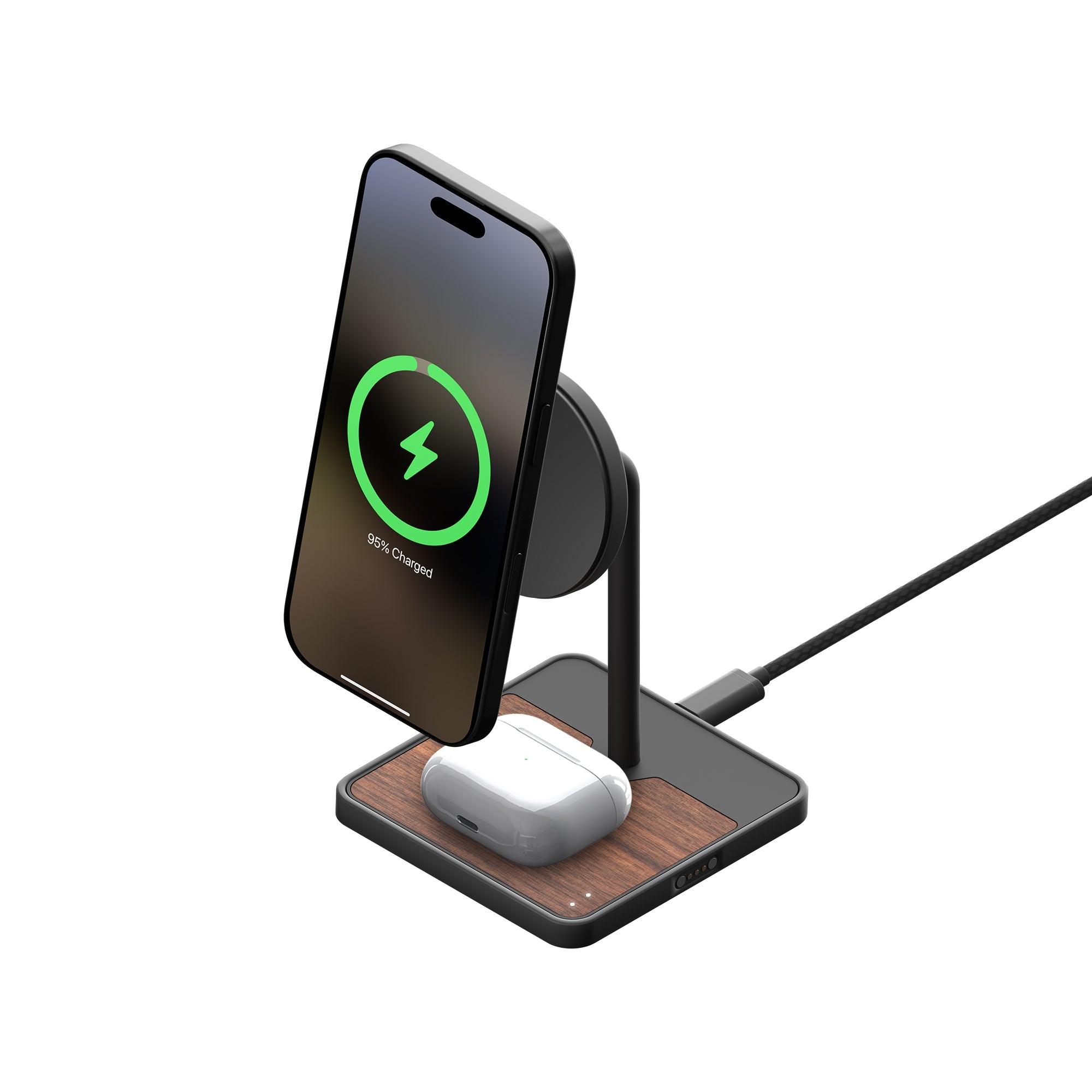 mous-clarity-station-de-recharge-sans-fil-qi2-15w-noyer image 2