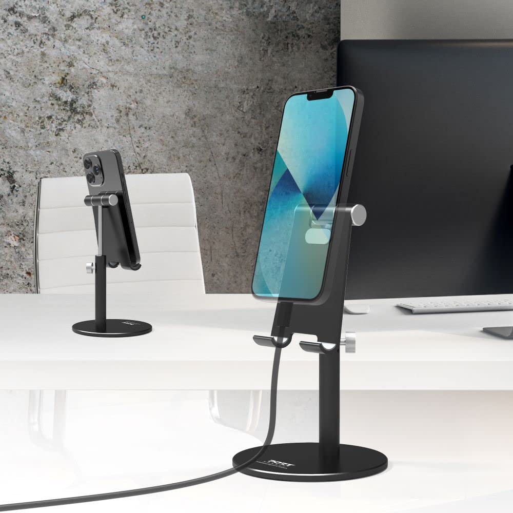 port-designs-port-connect-support-de-bureau-pour-smartphone-jusqu-8-pouces-alumi image 2