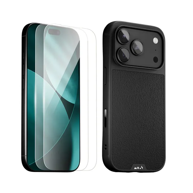mous-apple-essentials-kit-coque-limitless-cuir-noir-protection-cran image 1
