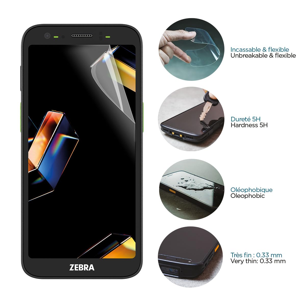 mobilis-t-series-film-incassable-ik06-pour-zebra-tc501-tc701 image 2