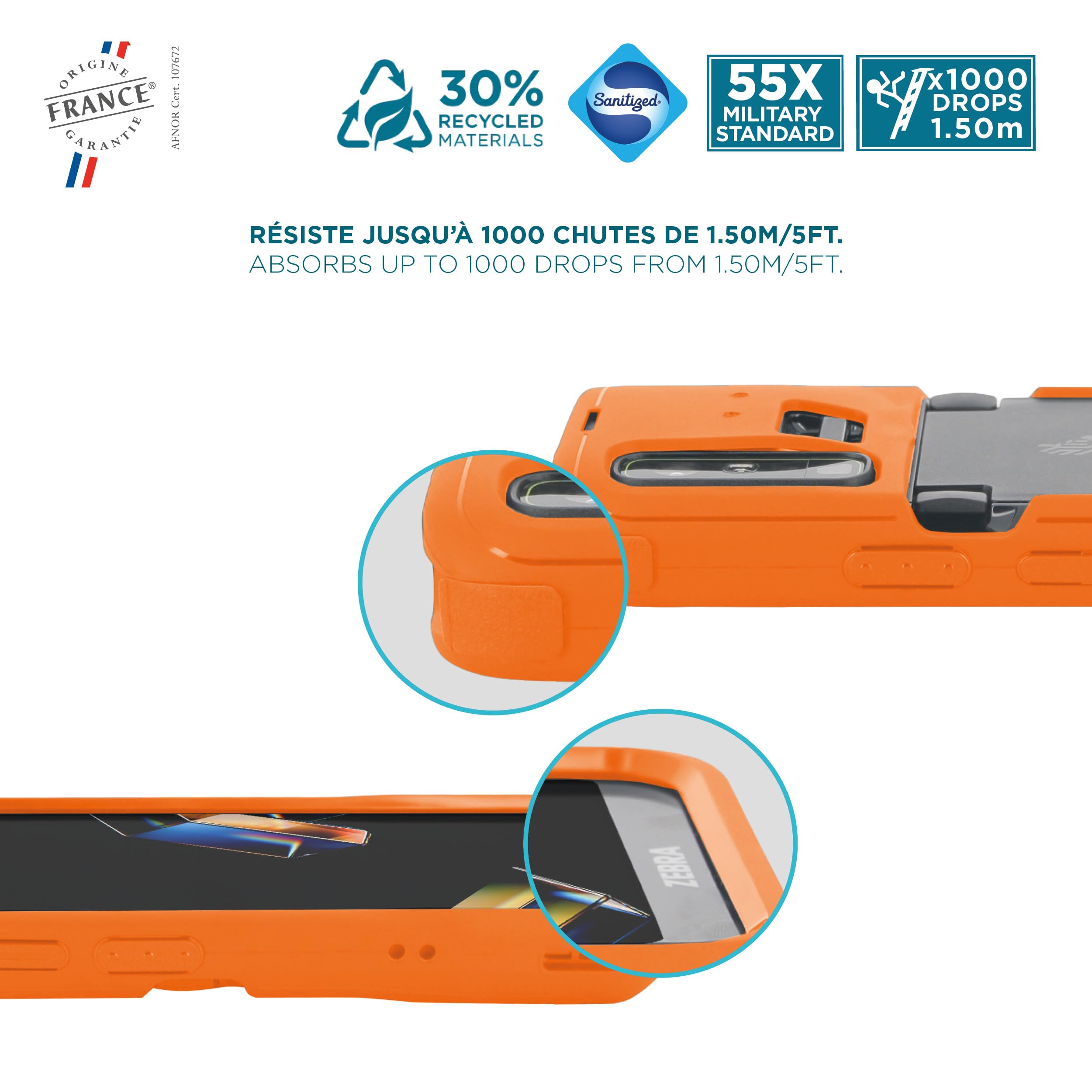 mobilis-protech-coque-zebra-tc501-avec-patte-de-saisie-orange-fluo image 4