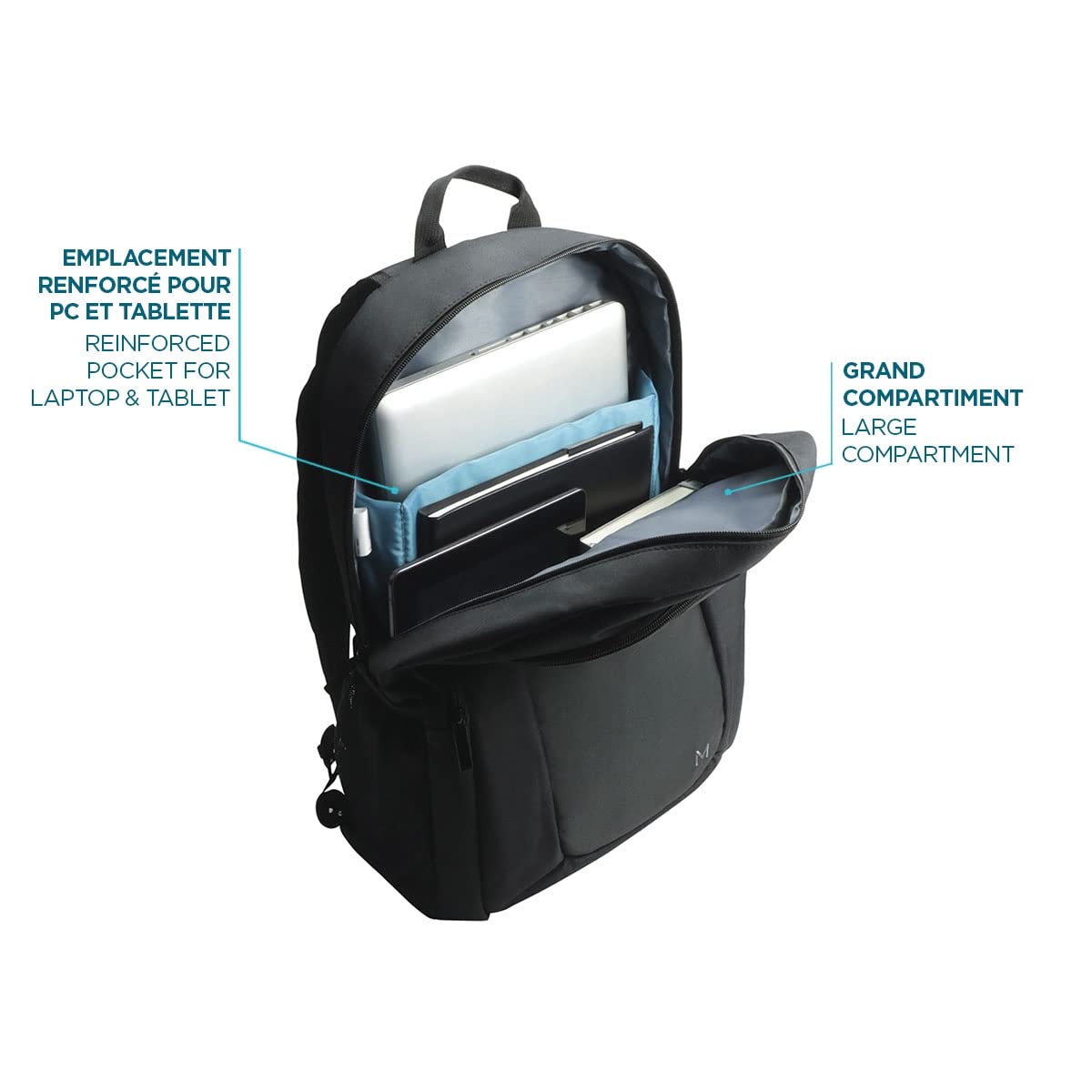 mobilis-the-one-sac-dos-23l-pc-14-16-recycl-noir-trolley image 3
