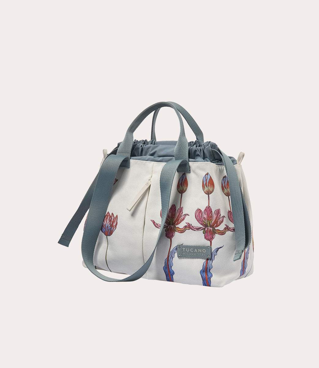 tucano-carry-tulip-small-sac-shopper-toile-botanique image 2