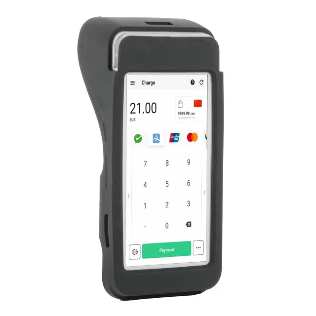 mobilis-coque-de-protection-en-silicone-noire-pour-terminal-de-paiement-pax-a920 image 1