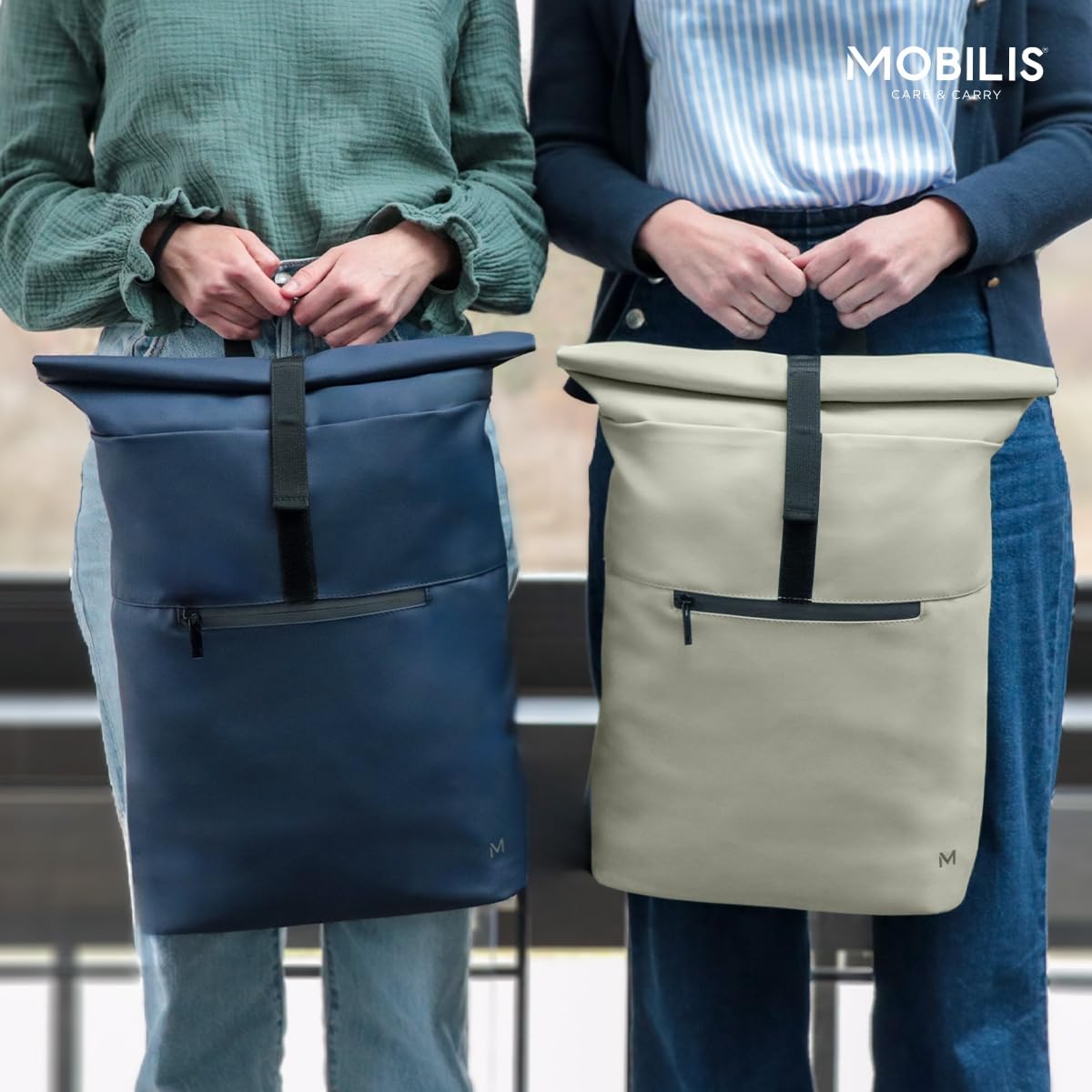 mobilis-origine-sac-dos-urbain-roll-top-14-16-16l-d-perlant-bleu-nuit image 6