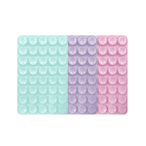t-nb-lot-de-3-supports-smartphone-ventouse-silicone-lavande-rose-turquoise image 1